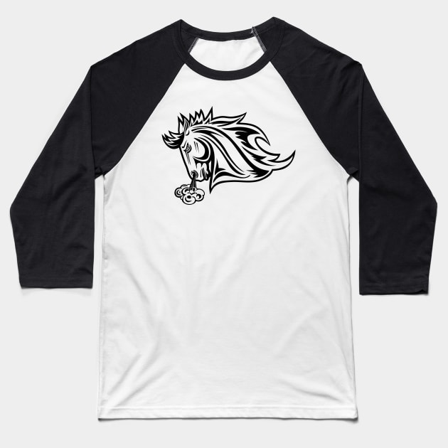 Angry Horse Baseball T-Shirt by SWON Design